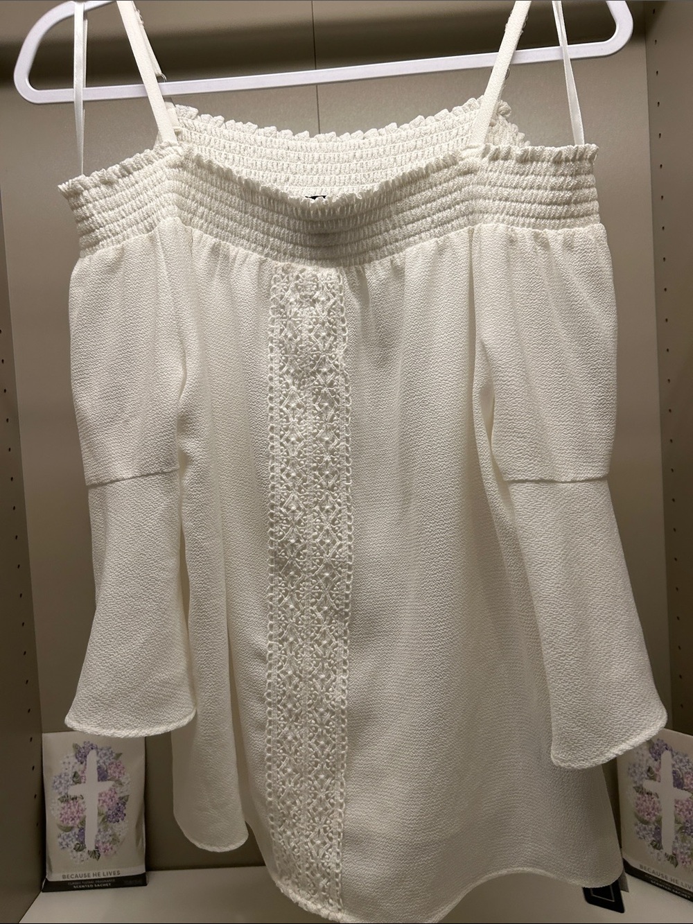 A. Byer off shoulder bell sleeve blouse NWT size Large